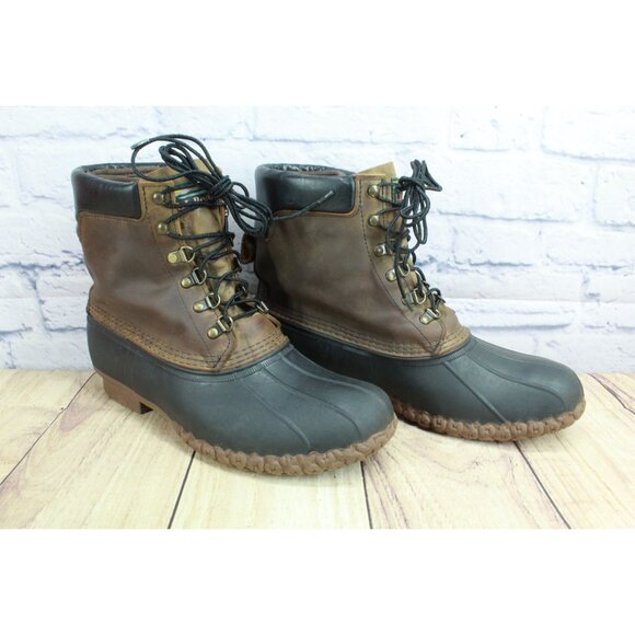LL Bean Bean Boots 8" Goretex Insulated Choco Brown Leather Size 10 M - Picture 5 of 11